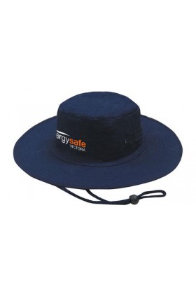 Wide Brimmed Canvas Hat (Navy)