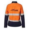 Flame Buster HRC2 Ladies Long Sleeve Shirt (Orange/Navy)