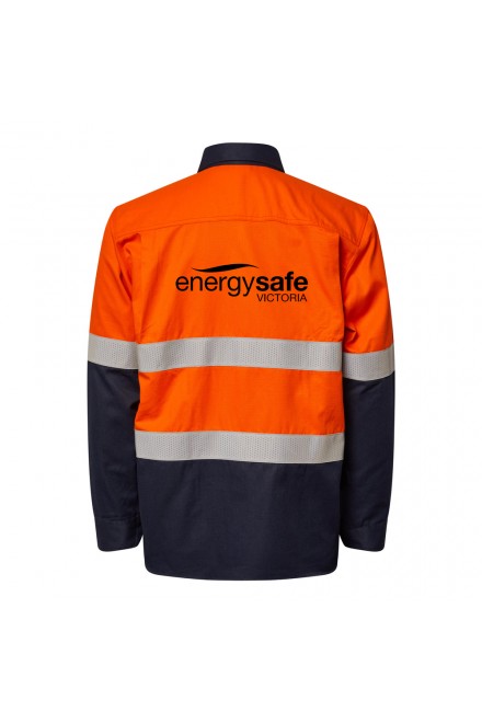 Flame Buster HRC2 Mens Long Sleeve Shirt (Orange/Navy)